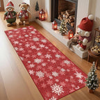 2x5 Christmas Runner Rug for Kitchen, Snowflake Rugs for Bathroom, Washable - Image 3