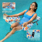 SLOOSH Inflatable Pool Floats Adult, 2 Packs Floating Lounge Chairs, Blow up - Image 4