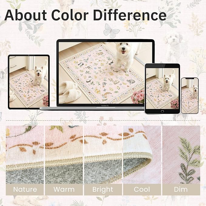 Soalmost Dog 5x7 Pink Area Rugs - Image 8