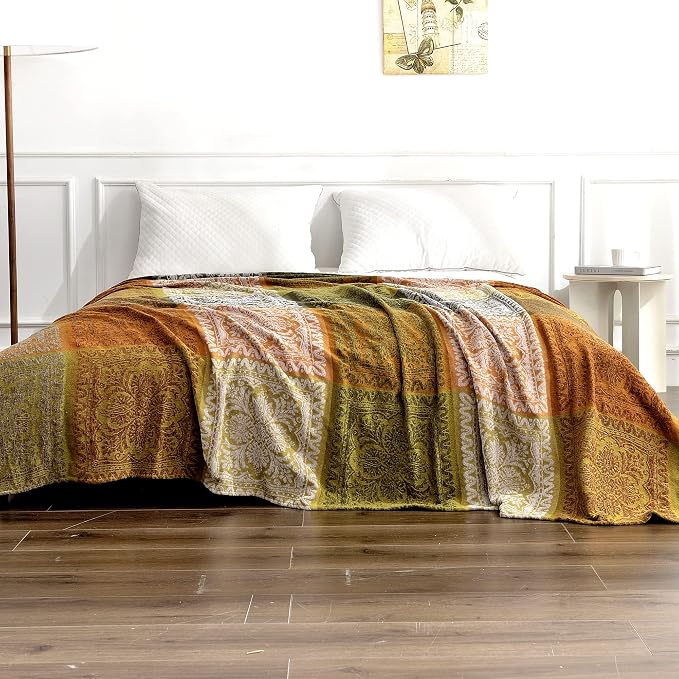 Boho Throw Blanket, Bohemian Tassels Throw Blankets - Image 7