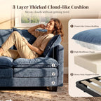 Loveseat Sofa with Cloud 3-Layer Cushion & 27" Deep Seat, Modern Small Couch - Image 3