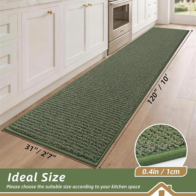 BEQHAUSE Kitchen Runner Rugs 31"x120", Kitchen Mats - Image 2