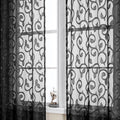 Furman Black Sheer Curtains 84 inches Long by OWENIE