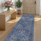 Non Slip 2x6 Dark Blue Kitchen Runner Rug - Image 4