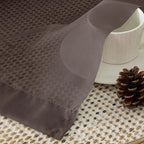 Chocolate Brown Sheer Curtains 84 Inches Long 2 Panels, Light Filtering Sheer - Image 4