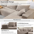107.5" Cloud Sectional Couch - Image 4