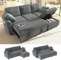 Ihanherry 81-inch Corduroy Modular Sectional Sofa Bed by iHanHerry