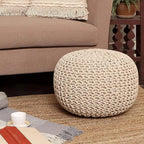 · REDEARTH · Round Pouf Ottoman - Image 2