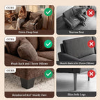 Loveseat Sofa with Cloud 3-Layer Cushion & 27" Deep Seat, Modern Love Seat - Image 5