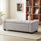 Huatean Home 48" Ottoman with Storage, Storage Ottoman Bench with Safety Hinge by huateanhome