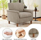 Mid Century Modern Accent Chairs Set of 2, Chenille Comfy Living Room Arm Chairs - Image 4