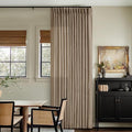 94 Inch Light Filtering Pinch Pleated Linen Curtains by Twodrapes