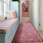 Blush Runner Rugs for Bedroom Living Room, Fluffy 2x6 Hallway Soft Area Rug | - Image 6