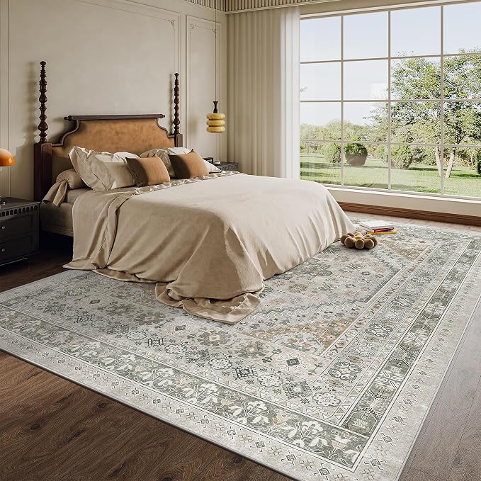 8x10 Area Rugs for Living Room, Large Washable Rug, Dining Room, Low Pile - Image 9