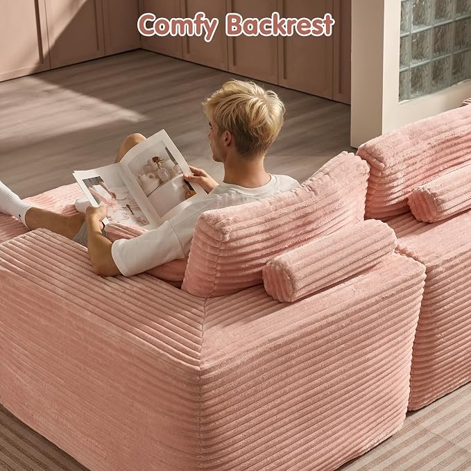 ovios 104" Cloud Boneless Couch - Image 8