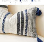 Navy Dark Blue Decorative Throw Pillow Cover 18x18 Square Boho Accent - Image 3