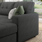 HONBAY Sectional Sleeper Sofa Pull Out Bed - Image 7