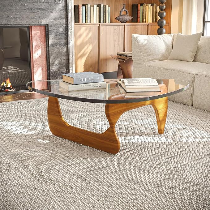 Modern Glass Coffee Table, 35.8" Small Center Table, Mid Century Tea Tables - Image 3