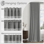 100% Blackout Linen Curtains 80 Inch Length 2 Panels Set - Image 6