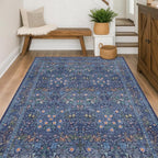 Dark Navy Blue Living Room Rug 5x7 Area Rug - Image 7