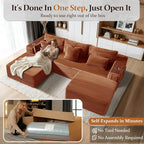 108" Cloud Sectional Couch, Comfort U Shaped Boneless Couch - Image 3