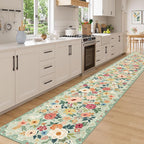 DUKINO 3x20 Runner Rug for Hallway, Floral Washable Long Runner Rug, Low Pile - Image 3