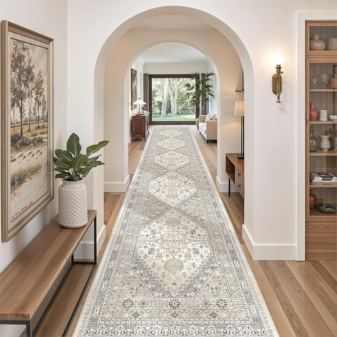 2'6 x 16' Runner Rug Non Slip, Washable Kitchen Rugs, Living Room, Extra Long - Image 9