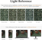 5x7 Dark Green Vintage Floral Washable Area Rug - Image 6