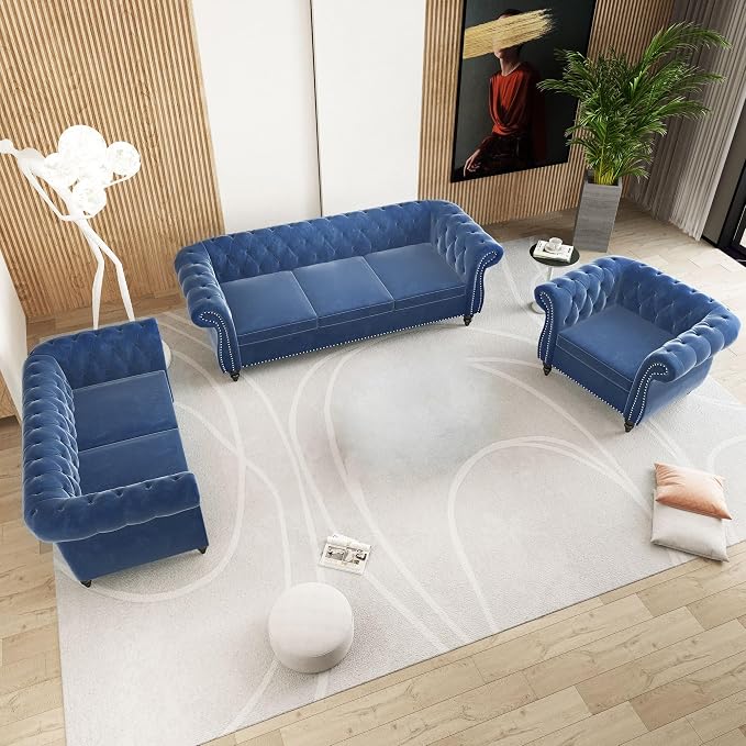 AVZEAR Living Room Loveseat Sofa, Upholstered Sofa Modern Loveseat Sofa - Image 5