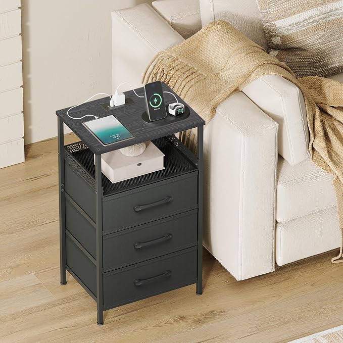JARHETUN Nightstand Set of 2, Night Stands - Image 6
