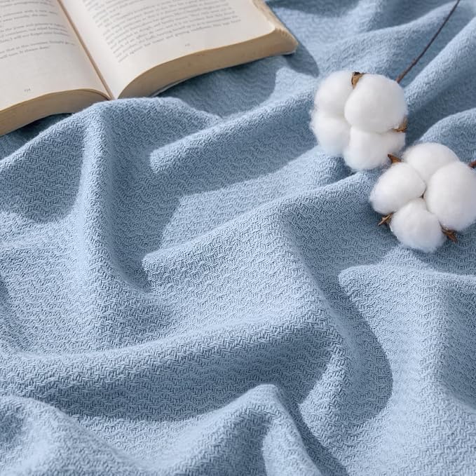 Bedsure GentleSoft 100% Cotton Blanket King Size by BEDSURE