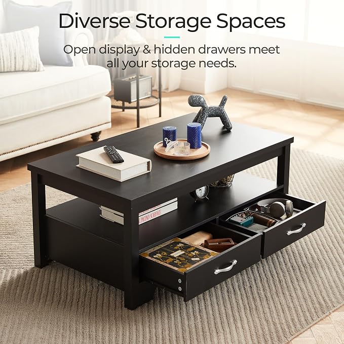 LINSY HOME Farmhouse Coffee Table - Image 4