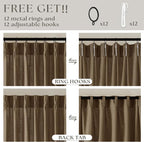 Dutch Cocoa Pinch Pleat Linen Curtains 92 Inches Long 60 Inch Wide 1 Panel | - Image 5