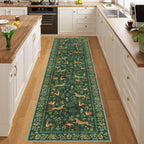 DUKINO 2x8 Washable Runner Rug, Non Slip Animal Kitchen Runner Rug, Low Pile by DUKINO