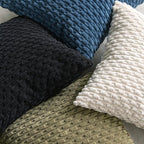 Set of 4 Black Decorative Throw Pillow Covers 18x18 Inch Corduroy Pillow Covers - Image 7