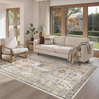 Madane Area Rug 4x6 Washable Rugs Vintage - Image 3