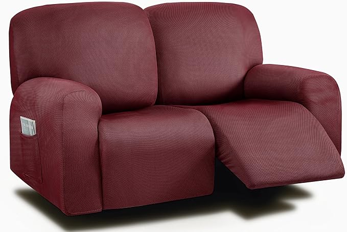 ULTICOR Reclining Loveseat Slipcover, 6-Piece Yarn Dyed Loveseat Reclining Sofa by ULTICOR