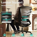 ELABEST Mesh Office Chair, Ergonomic Computer Desk Chair, Sturdy Task Chair- - Image 2
