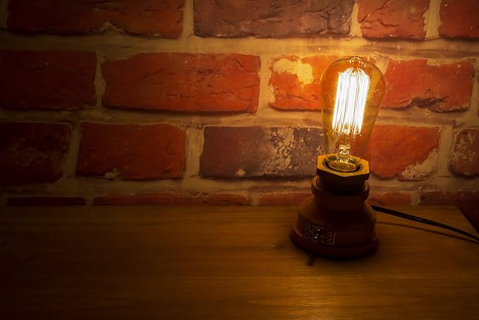 Loft Style Lamp, Corporal Yellow Steampunk Industrial Vintage Style, Water Pipe - Image 4
