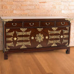 Oriental Furniture Korean Antique Style Coffee Table Low Chest - Image 7