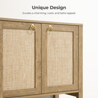 SICOTAS Rattan Sideboard Buffet Cabinet - Image 3