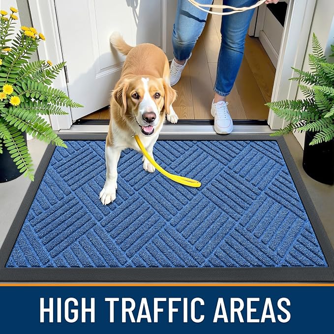 OLANLY Front Door Mat Outside Entrance 47x32, Waterproof Heavy-Duty Doormat | - Image 6