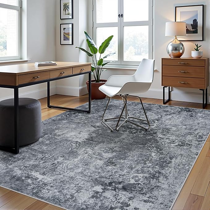 Aelenmu 5x7 Area Rugs for Living Room Washable Bedroom Dining Room Black | - Image 3