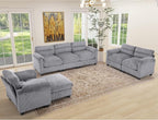 HAOMARKETS Corduroy 4-piece Sofa Set, Upholstered Ottoman, Loveseat 2-Seater - Image 7
