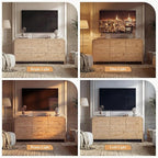 Curved 9-Drawer Dresser for Bedroom, Vanity Desk TV Stand for Living Room - Image 7