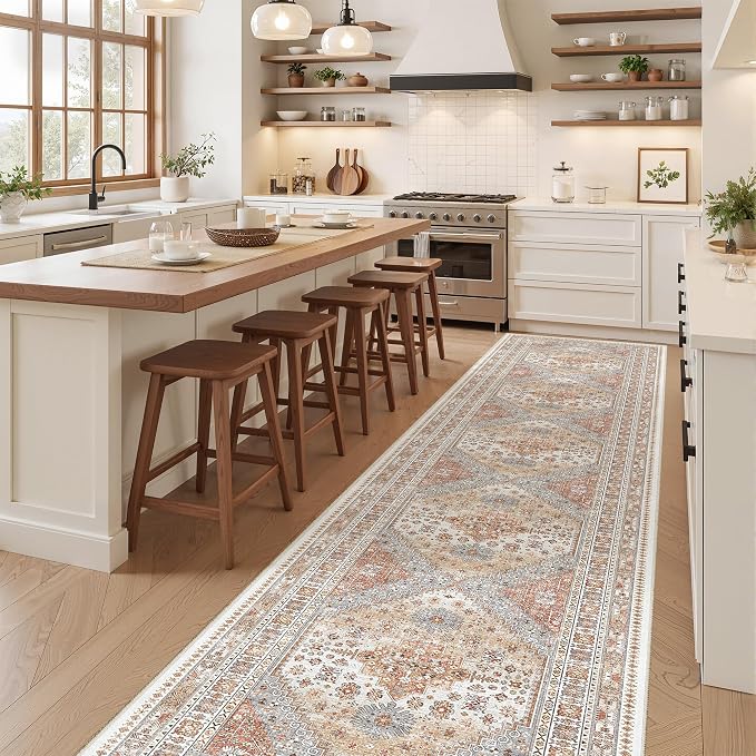 2'6 x 16' Runner Rug Non Slip, Washable Kitchen Rugs, Living Room, Extra Long - Image 8