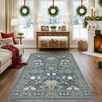 Living Room 6x8 Area Rugs: Farmhouse Washable Ultra Soft Carpet - Image 9