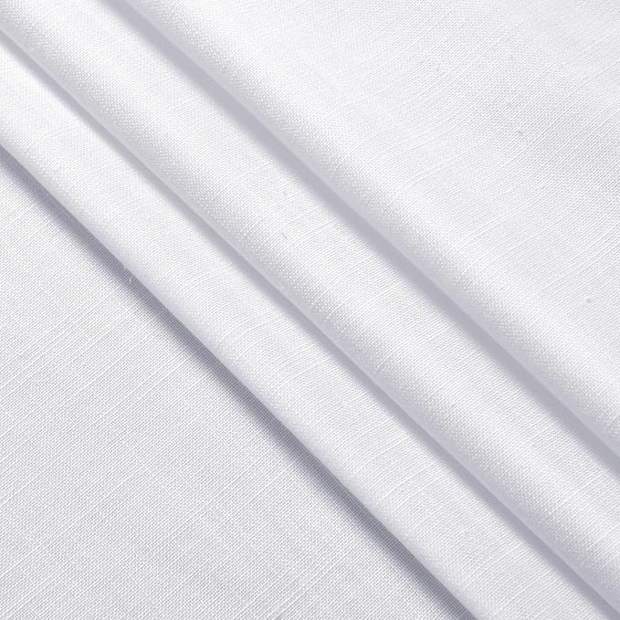 Snow White Linen 120 Inch Curtains - Image 5
