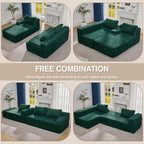 Hobestluk Modular Sectional Sofa Couches L-Shape Couch 3 Seat Modular Sofa - Image 5