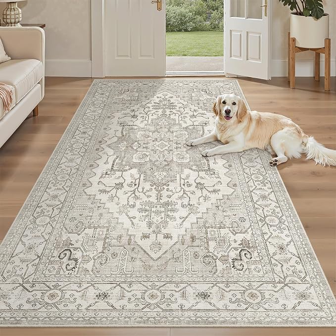 Madane 4x8 Wide Hallway Runner Rug Washable by Madane